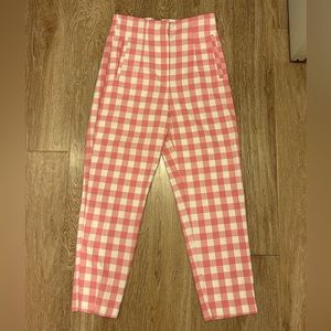 Zara Gingham Trousers